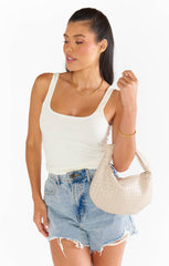 Melie Bianco Willow Woven Bag ~ Ivory