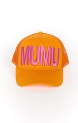 MUMU Terry Trucker Hat ~ Tangerine