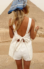 Maren Shorts ~ White Linen