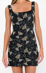 Lets Go Mini Dress ~ Tossed Tini Beaded Sequins
