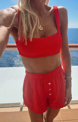 Max Boxer Shorts ~ Red Linen