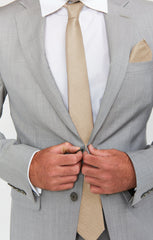 Nico Neck Tie ~ Champagne Solid