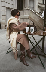 Lorraine Maxi Sweater Dress ~ Maple Brown Knit