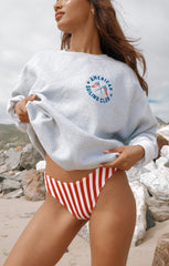 Maritime Bottom ~ Red Stripe Contour Scrunch