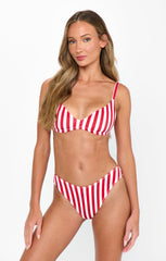 Maritime Bottom ~ Red Stripe Contour Scrunch