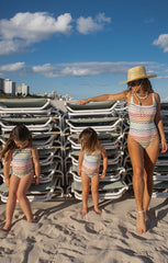 Lil Babe One Piece ~ Rainbow Zigzag Crochet