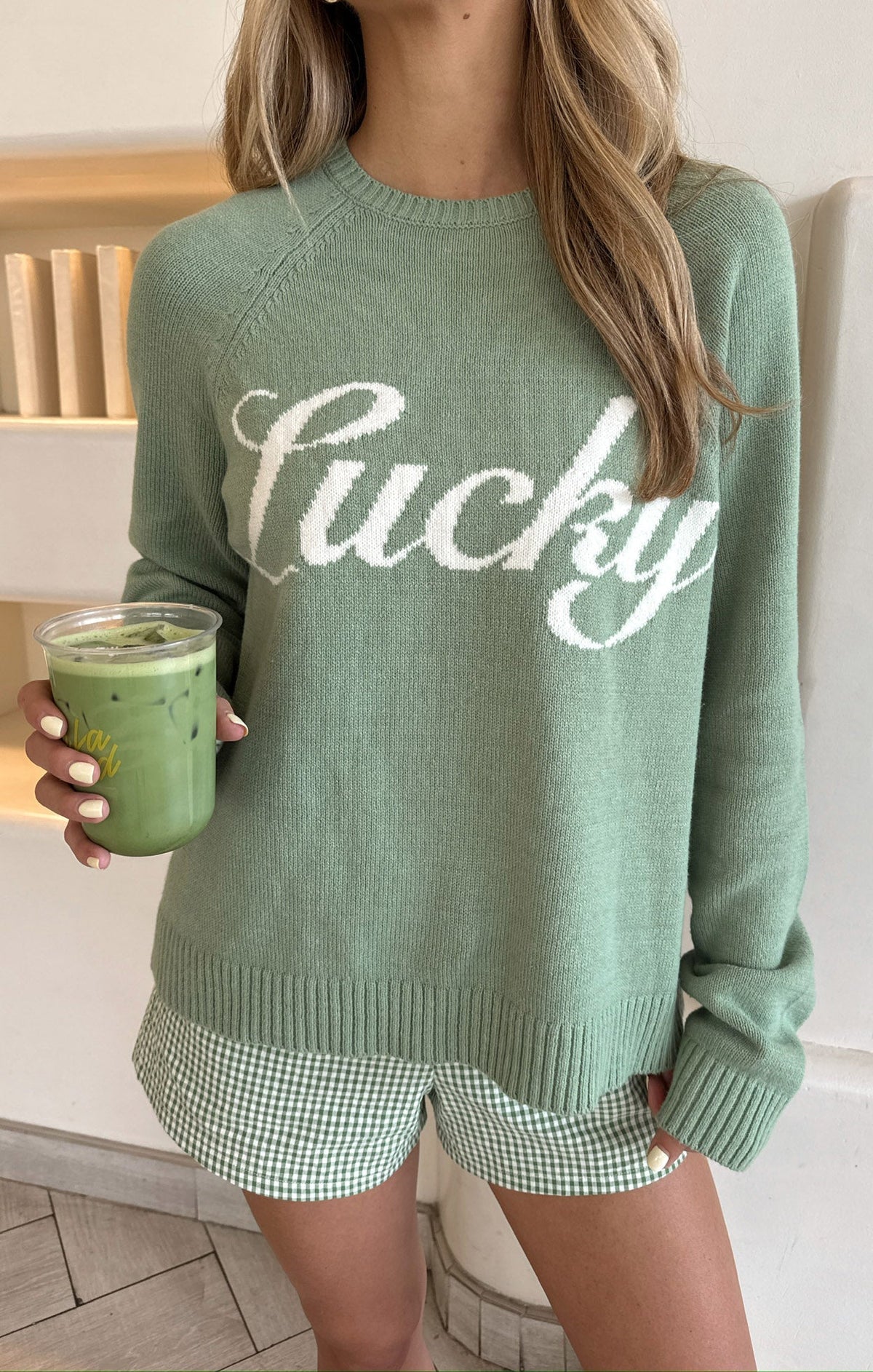 Off Duty Sweater ~ Lucky Graphic Knit