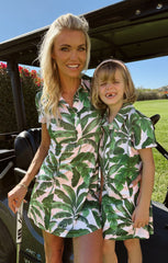 Little Clubhouse Dress ~ Pink Palms